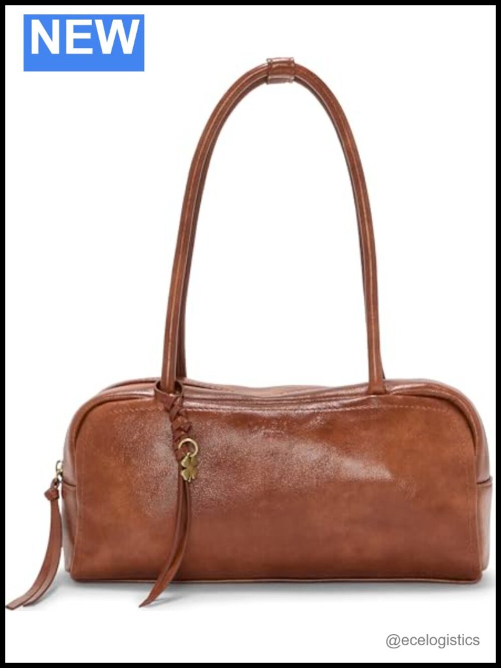 Lucky Brand Rhys-sa Faux Leather Satchel Handbag Zipper Shoulder Bag